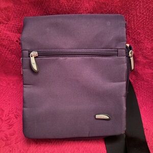 Travelon Small Plum Purple Double Zip Crossbody Bag